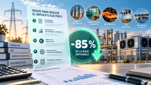 Pasos para aplicar la reducción del 85 % del impuesto eléctrico